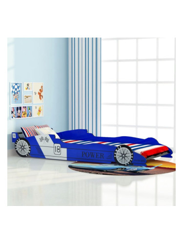 Sonata Детско легло “състезателна кола“, 90x200 cм, синьо
