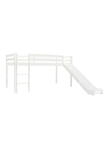 Sonata Високо детско легло с пързалка и стълба, бор, 97х208 см