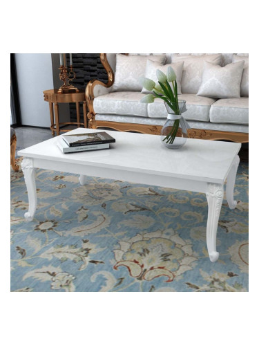 Sonata H Маса за кафе, 115x65x42 cм, силен гланц, бяла