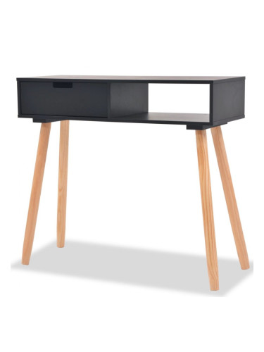 Sonata H Конзолна маса, иглолистна дървесина масив, 80x30x72 cм, черна