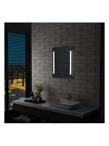 Sonata LED стенно огледало за баня с рафт, 50x70 см