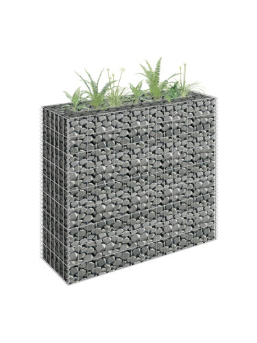 Sonata Габион повдигната леха, поцинкована стомана, 90x30x90 cм