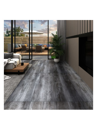Sonata PVC подови дъски 5,02 м² 2 мм самозалепващи блестящо сиво