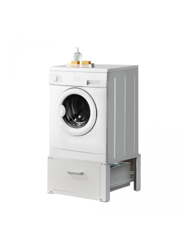Платформа за перална машина 63 x 54 x 31 cm, до 150 kg, Стомана, Бяла
