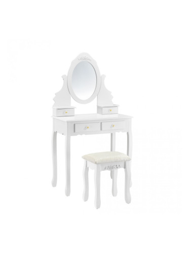 Комплект тоалетна масичка с огледало и стол 141 x 75 40 cm