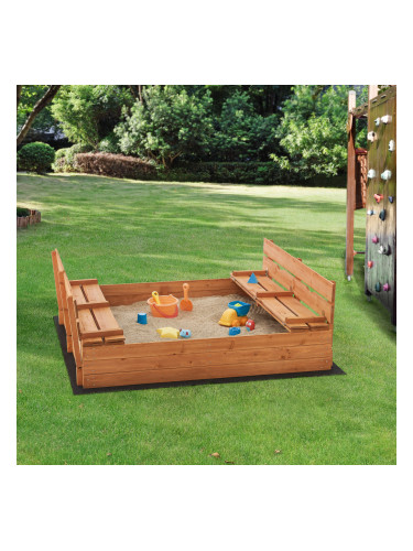 Sandpit Campillos with seating option 23.5 x 118 x 114 cm fir wood
