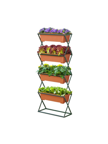 Vertical bed Veenendaal  51x21x125cm w 4 planter boxes