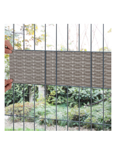 Фолио за ограда Jesteburg, 4 рола, Визия на сив ратан