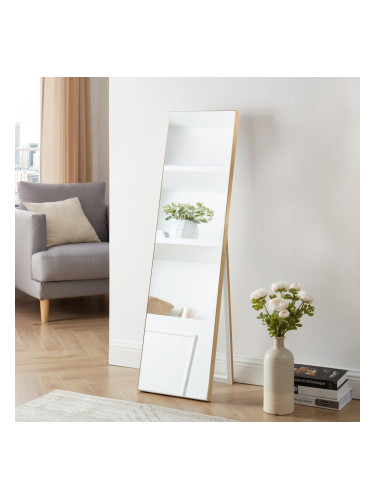 Stand mirror Barletta 150x35 cm inclinable Gold