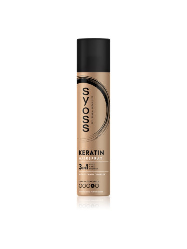 Syoss Keratin Hairspray лак за коса с екстра силна фиксация 300 мл.