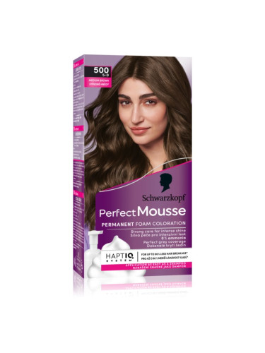 Schwarzkopf Perfect Mousse перманентната боя за коса цвят 500 Medium brown 1 бр.