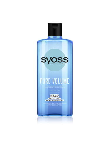 Syoss Pure Volume мицеларен шампоан за обем без силикон 440 мл.
