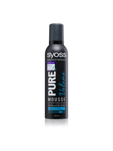 Syoss Pure Volume пяна втвърдител за дълготраен обем 250 мл.