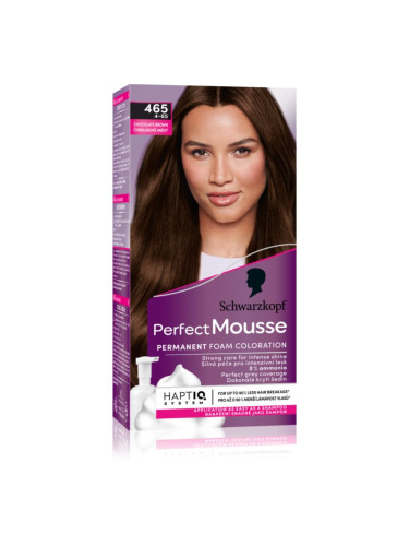 Schwarzkopf Perfect Mousse перманентната боя за коса цвят 465 Chocolate brown 1 бр.