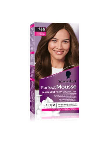 Schwarzkopf Perfect Mousse перманентната боя за коса цвят 668 Hazelnut 1 бр.
