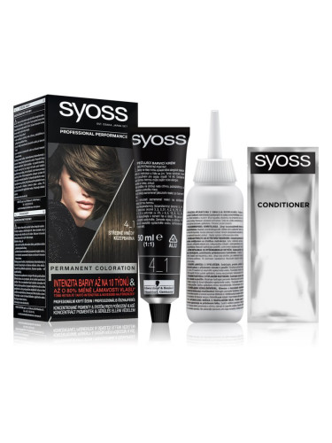 Syoss Color перманентната боя за коса цвят 4-1 Medium Brown 1 бр.