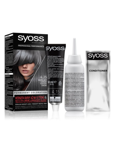 Syoss Color перманентната боя за коса цвят 4-15 Dusty Chrome