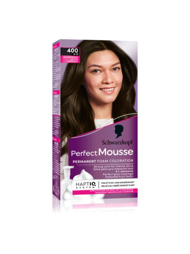 Schwarzkopf Perfect Mousse перманентната боя за коса цвят 400 Icy Espresso 1 бр.