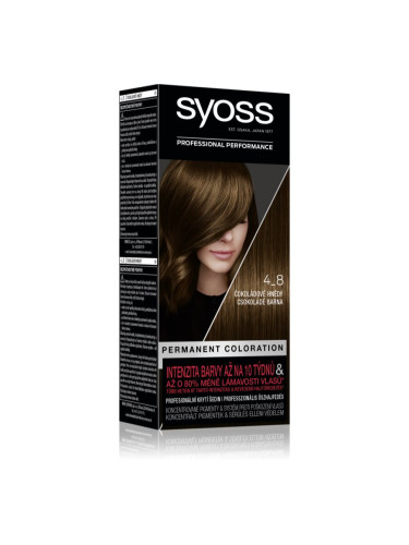 Syoss Color перманентната боя за коса цвят 4-8 Chocolate Brown