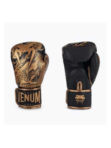 Venum Dragon's Flight черни и златни боксови ръкавици 03169-137