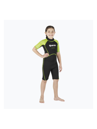 Детски бански костюм Mares Shorty Manta 2 mm черно-зелен 412460