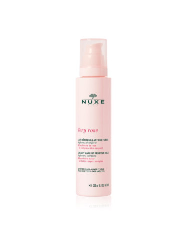 Nuxe Very Rose Creamy Make-up Remover Milk нежен лосион за почистване на грим за всички типове кожа на лицето 200 мл.