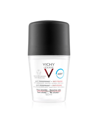 Vichy Homme Deodorant антиперспирант срещу бели и жълти петна 48 часа 50 мл.