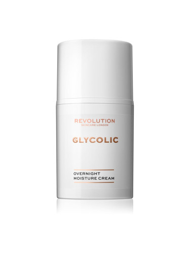 Revolution Skincare Glycolic Acid Glow озаряващ и възстановяващ нощен крем 50 мл.