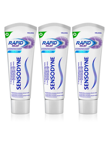 Sensodyne Repair & Protect Cool Mint паста за зъби за чувствителни зъби 3x75 мл.