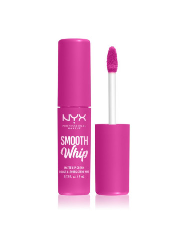 NYX Professional Makeup Smooth Whip Matte Lip Cream кадифено червило с изглаждащ ефект цвят 20 Pom Pom 4 мл.