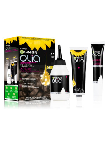 Garnier Olia Big Kit перманентната боя за коса цвят 5.0 Brown 1 бр.