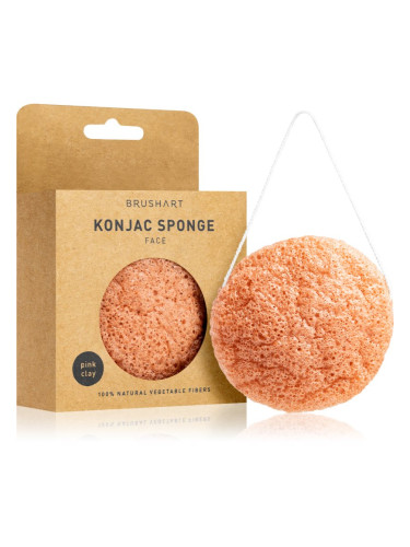 BrushArt Home Salon Konjac sponge нежна ексфолираща гъба за лице Pink Clay 5 гр.