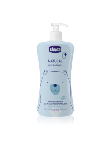 Chicco Natural Sensation Baby шампоан и душ гел за деца от раждането им 0+ 500 мл.