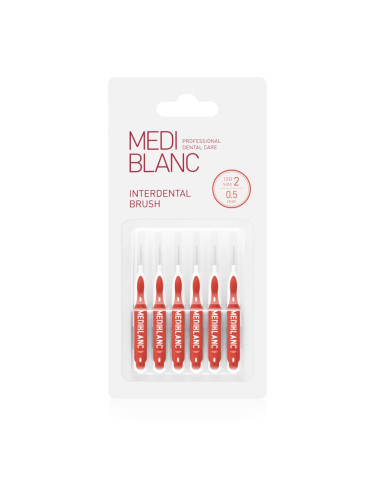 MEDIBLANC Interdental Pick-brush междузъбна четка 0,5 mm Red 6 бр.