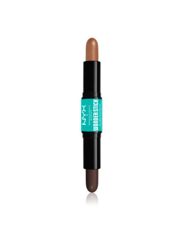 NYX Professional Makeup Wonder Stick Dual Face Lift двустранна контурираща писалка цвят 07 Deep 2x4 гр.