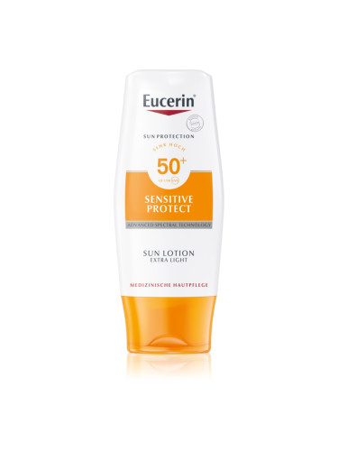 Eucerin Sun Sensitive Protect екстра нежен лосион за слънчеви бани SPF 50+ 150 мл.