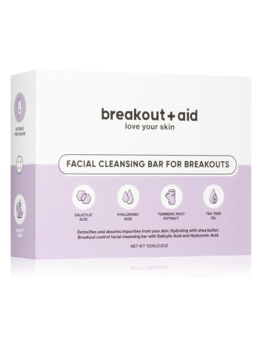 breakout + aid Facial Cleansing Bar сапун за проблемна кожа със салицилова киселина