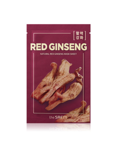 The Saem Natural Mask Sheet Red Ginseng платнена маска за цялостна грижа 21 мл.