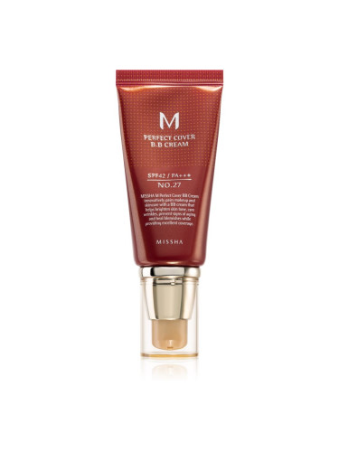 Missha M Perfect Cover ББ крем с висока UV защита цвят No. 27 Honey Beige SPF42/PA+++ 50 мл.