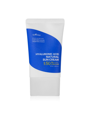 Isntree Hyaluronic Acid слънцезащитен минерален крем за чувствителна кожа на лицето SPF 50+ 50 мл.