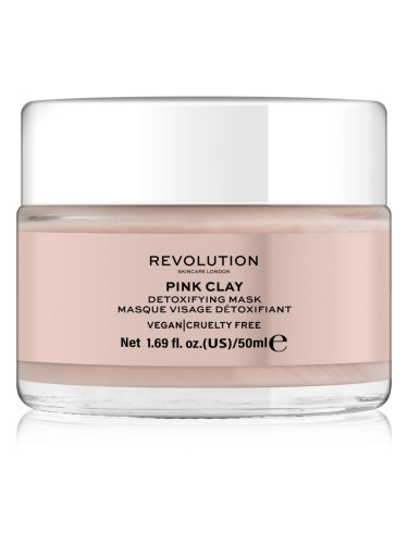 Revolution Skincare Pink Clay детоксикираща маска за лице 50 мл.