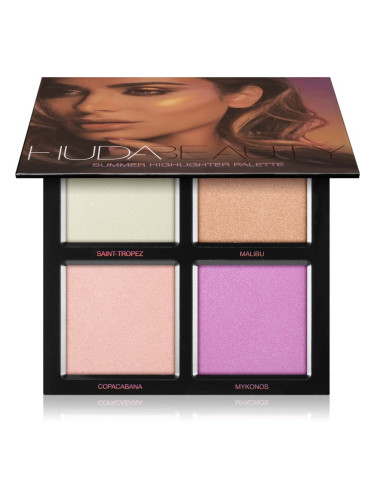 Huda Beauty 3D Summer Highlighter палитра хайлайтъри 30 гр.