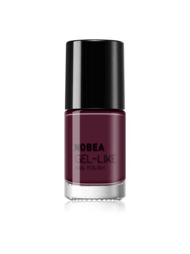 NOBEA Day-to-Day Gel-like Nail Polish лак за нокти с гел ефект цвят Maroon red #N46 6 мл.