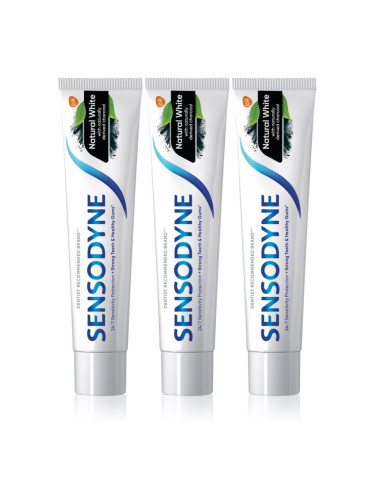 Sensodyne Natural White натурална паста за зъби с флуорид 3x75