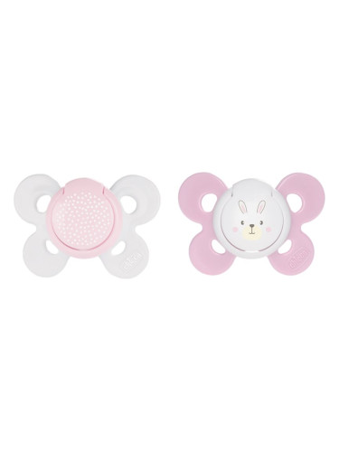 Chicco Physio Comfort 0-6m биберон Girl-Dots/Rabbit 2 бр.