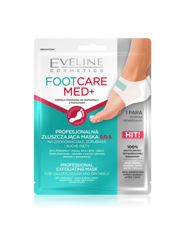 Eveline Cosmetics Foot Care Med ексфолираща маска за пети 2 бр.