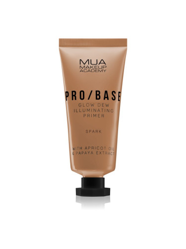 MUA Makeup Academy PRO/BASE Glow Dew озаряваща база цвят Spark 30 мл.