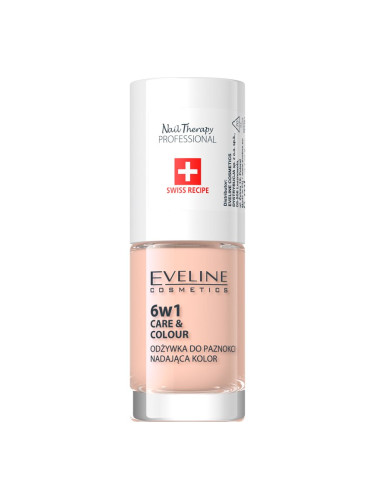 Eveline Cosmetics Nail Therapy Care & Colour балсам за нокти 6 в 1 цвят Nude 5 мл.