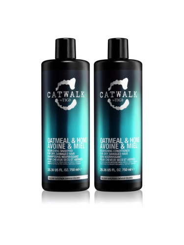 TIGI Catwalk Oatmeal & Honey изгодна опаковка за увредена коса за жени