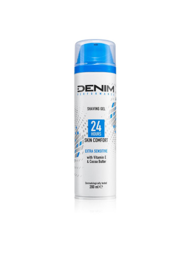 Denim Performance Extra Sensitive гел за бръснене  за мъже 200 мл.
